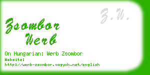 zsombor werb business card